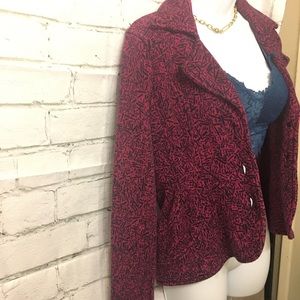 NIC + ZOE violet knit blazer. Dress it up or dress it down.